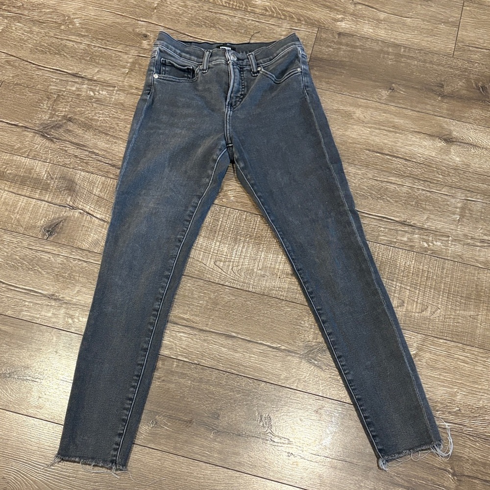 Express Women's Skinny Jeans - Charcoal Black Wash